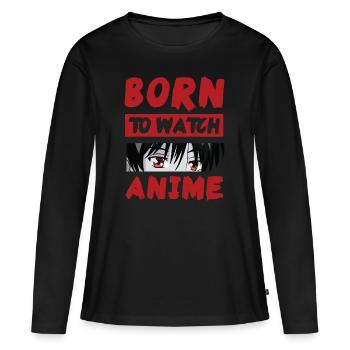Hentai Manga Anime Waifu japonais ahegao fille sexy - T-shirt manches longues Premium bio Femme - noir - Devant - Julia (174cm)