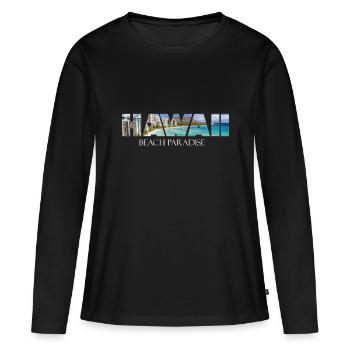 Hawaii - Hawaii party - Frauen Premium Bio Langarmshirt - Schwarz - Vorne - Julia (174cm)