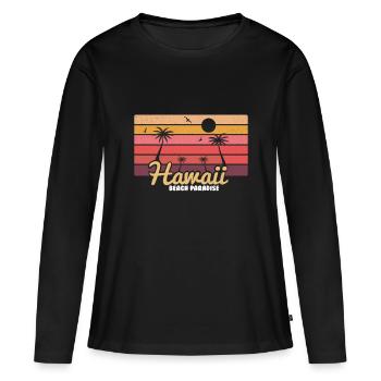 Hawaii Hawaii party Hawaii Blumenkette hawaii deko - Frauen Premium Bio Langarmshirt - Schwarz - Vorne - Julia (174cm)