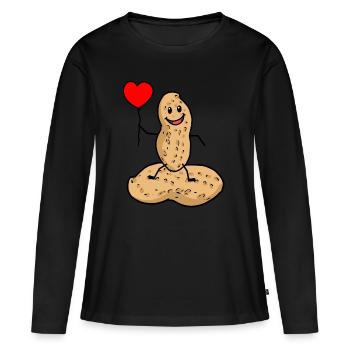 heureux amour d'arachide Valentin dream man Casanova - T-shirt manches longues Premium bio Femme - noir - Devant - Julia (174cm)