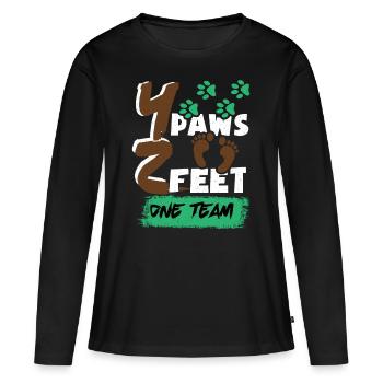 Agilité haies agilité chiens agilité balançoire agilité - T-shirt manches longues Premium bio Femme - noir - Devant - Julia (174cm)