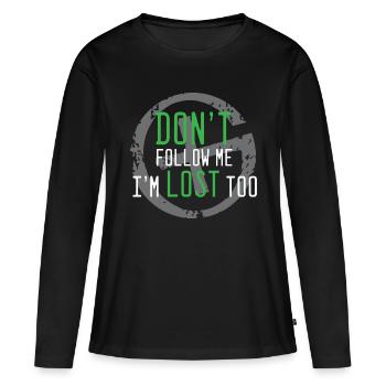 geocaching, cache, gps, geocache, geocacher, logbu - Women's Premium Organic Long Sleeve Shirt - black - Front - Julia (174cm)