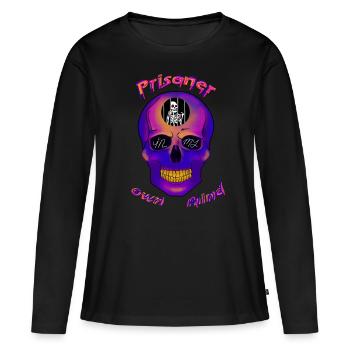 Prisonnier dans mon propre esprit - T-shirt manches longues Premium bio Femme - noir - Devant - Julia (174cm)
