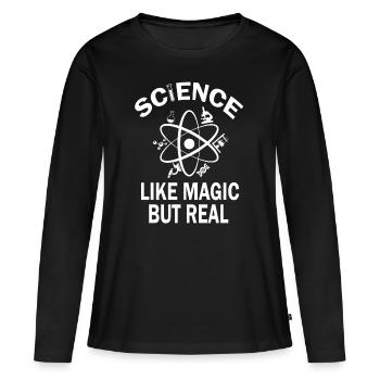 Cadeau scientifique - T-shirt manches longues Premium bio Femme - noir - Devant - Julia (174cm)