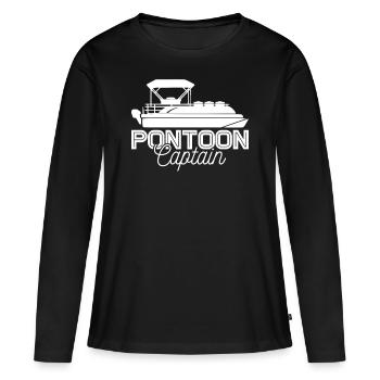 Bateau bateau à moteur bateaux navire - T-shirt manches longues Premium bio Femme - noir - Devant - Julia (174cm)
