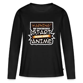 Série d'anime - T-shirt manches longues Premium bio Femme - noir - Devant - Julia (174cm)
