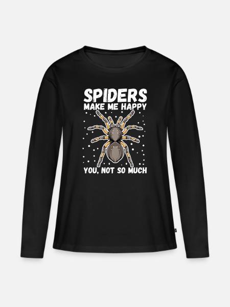 Spinne - Frauen Premium Bio Langarmshirt - Schwarz