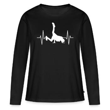Streetdance Hip Hop Danse Breakdance Cadeau - T-shirt manches longues Premium bio Femme - noir - Devant - Julia (174cm)