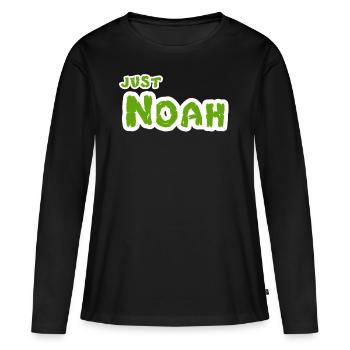 Noah Name - Frauen Premium Bio Langarmshirt - Schwarz - Vorne - Julia (174cm)