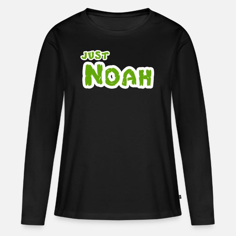 Noah Name - Frauen Premium Bio Langarmshirt - Schwarz