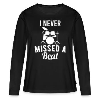 Musicians drum the drums - Women's Premium Organic Long Sleeve Shirt - black - Front - Julia (174cm)
