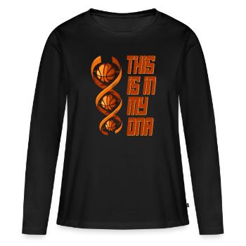 Basketball Is In My DNA Streetball BBall Cadeau - T-shirt manches longues Premium bio Femme - noir - Devant - Julia (174cm)
