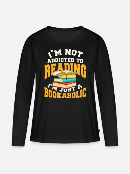 Buch - Frauen Premium Bio Langarmshirt - Schwarz