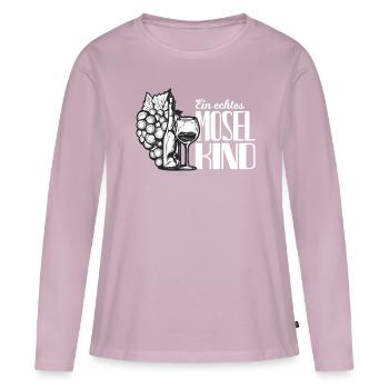 Mosel Wein Spruch Moselaner Geschenk - Frauen Premium Bio Langarmshirt - Altrosa - Vorne - Julia (174cm)