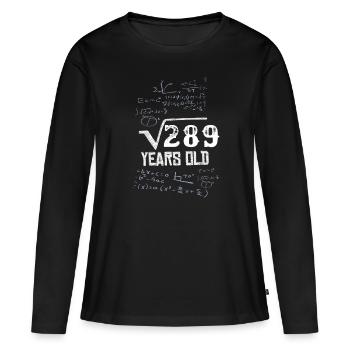 17.Geburtstag Geschenk 17 Jahre Mathe Formel - Frauen Premium Bio Langarmshirt - Schwarz - Vorne - Julia (174cm)