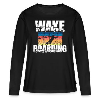 Wakeboard Wakeboard - T-shirt manches longues Premium bio Femme - noir - Devant - Julia (174cm)