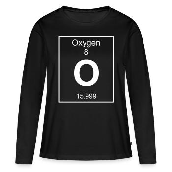 Oxygène Oxygène élément chimique chimique - T-shirt manches longues Premium bio Femme - noir - Devant - Julia (174cm)