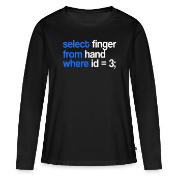 Informatiker Hardware Software Geschenk - Frauen Premium Bio Langarmshirt - Schwarz - Vorne - Julia (174cm)