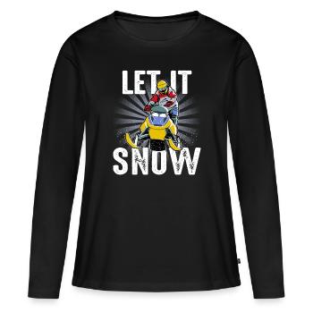Let It Snow - Cadeau de motoneige pour motoneige - T-shirt manches longues Premium bio Femme - noir - Devant - Julia (174cm)