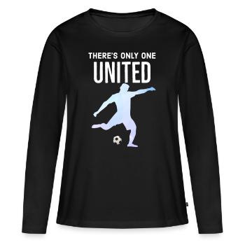 Manchester, Royaume-Uni, Manchester, Royaume-Uni - T-shirt manches longues Premium bio Femme - noir - Devant - Julia (174cm)