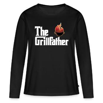 Grillen BBQ Grillmeister Steak Grillsaison Wurst - Frauen Premium Bio Langarmshirt - Schwarz - Vorne - Julia (174cm)