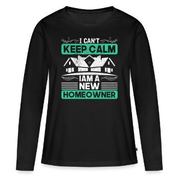 Cadeau de constructeur de constructeur de maison - T-shirt manches longues Premium bio Femme - noir - Devant - Julia (174cm)