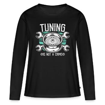 Tuning Auto Tuning Car Tuning Tuning Cadeaux - T-shirt manches longues Premium bio Femme - noir - Devant - Julia (174cm)