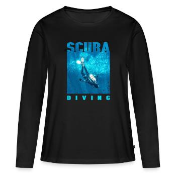 Scuba diving Scuba dive - Women's Premium Organic Long Sleeve Shirt - black - Front - Julia (174cm)
