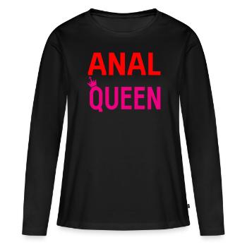 Sexe Proverbe Anal Porno Échangistes - T-shirt manches longues Premium bio Femme - noir - Devant - Julia (174cm)