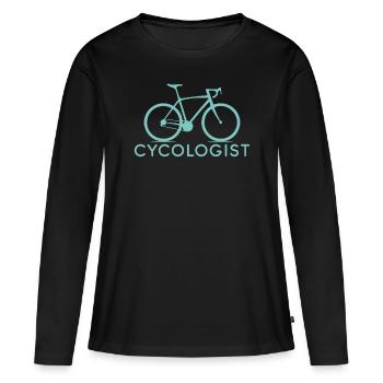 Cycologist Bike Cycling Bicycle Gift Cyclist Bikin - Women's Premium Organic Long Sleeve Shirt - black - Front - Julia (174cm)