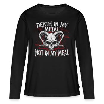 Vegan Metal - Frauen Premium Bio Langarmshirt - Schwarz - Vorne - Julia (174cm)