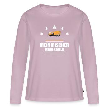 Mein Mischer meine Regeln - Frauen Premium Bio Langarmshirt - Altrosa - Vorne - Julia (174cm)
