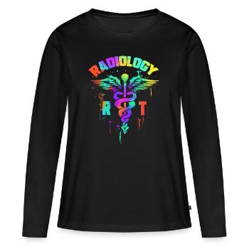 Radiology RT - Radiologen & Röntgentechniker - Frauen Premium Bio Langarmshirt - Schwarz - Vorne - Julia (174cm)