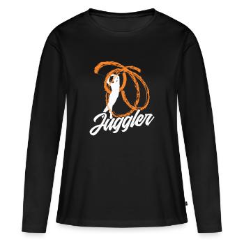 Torch Juggler Juggling Fire Poi Gift - T-shirt manches longues Premium bio Femme - noir - Devant - Julia (174cm)