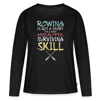 ramer rameur rameur rame à la rame sports nautiques - T-shirt manches longues Premium bio Femme - noir - Devant - Julia (174cm)