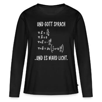 Physik Maxwell Licht Physiker Mathematiker Differe - Frauen Premium Bio Langarmshirt - Schwarz - Vorne - Julia (174cm)