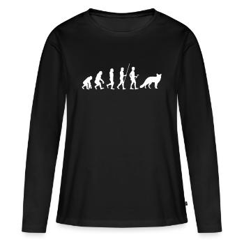 Cadeau intelligent intelligent de Fuchs Waldtier Fox - T-shirt manches longues Premium bio Femme - noir - Devant - Julia (174cm)