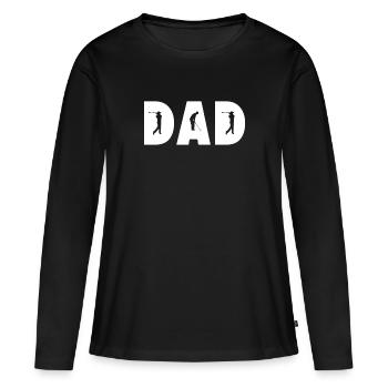 Golfer Dad Golf Papa Vater Geschenk - Frauen Premium Bio Langarmshirt - Schwarz - Vorne - Julia (174cm)