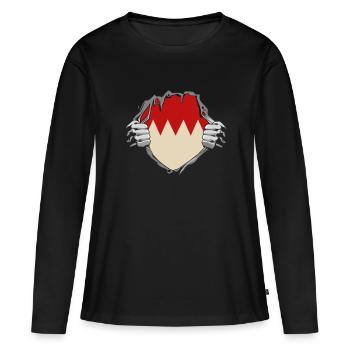 C'est dans mon ADN - Franconie Haute-Franconie Basse-Franconie - T-shirt manches longues Premium bio Femme - noir - Devant - Julia (174cm)