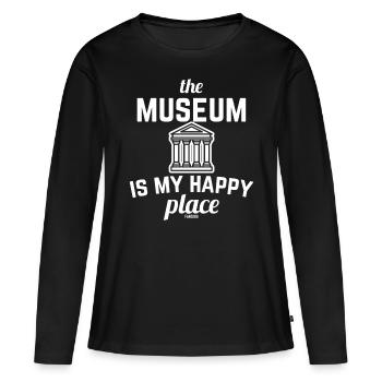 Exposition scientifique du musée - T-shirt manches longues Premium bio Femme - noir - Devant - Julia (174cm)