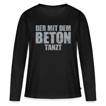 Betonbauer Metallbauer Stahlbetonbauer - Frauen Premium Bio Langarmshirt - Schwarz - Vorne - Julia (174cm)