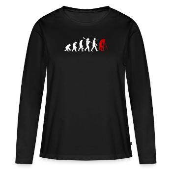Land Surveyor evolution, funny land surveyor - Women's Premium Organic Long Sleeve Shirt - black - Front - Julia (174cm)