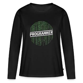 Programmer Programmierer Coding - Frauen Premium Bio Langarmshirt - Schwarz - Vorne - Julia (174cm)