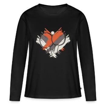 table tennis table tennis racket table tennis player - Women's Premium Organic Long Sleeve Shirt - black - Front - Julia (174cm)