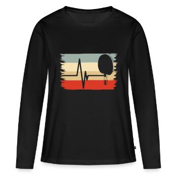 table tennis table tennis racket table tennis player - Women's Premium Organic Long Sleeve Shirt - black - Front - Julia (174cm)