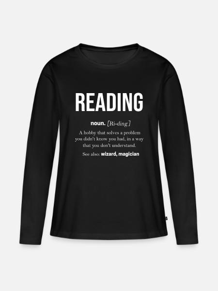Buch - Frauen Premium Bio Langarmshirt - Schwarz