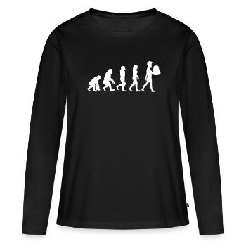 Chef pâtissier - T-shirt manches longues Premium bio Femme - noir - Devant - Julia (174cm)