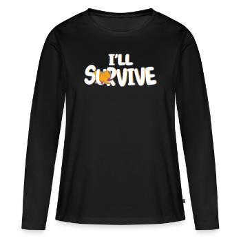 Cadeau tardigrade de microbiologiste biologiste - T-shirt manches longues Premium bio Femme - noir - Devant - Julia (174cm)