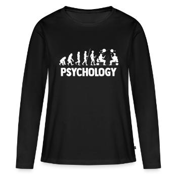 Psychologie Psychologe Therapeut Geschenk Psyche - Frauen Premium Bio Langarmshirt - Schwarz - Vorne - Julia (174cm)