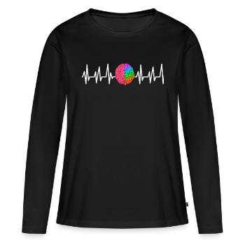 Psychologie Psychologe Therapeut Geschenk Psyche - Frauen Premium Bio Langarmshirt - Schwarz - Vorne - Julia (174cm)